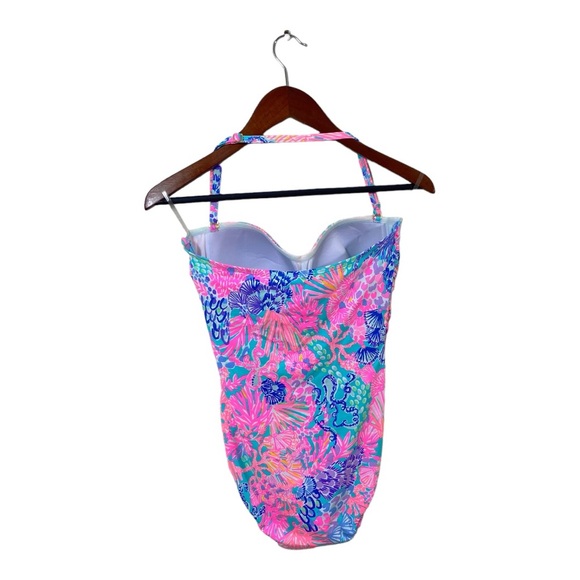 Lilly Pulitzer Flamenco Swimsuit Splendor in the Sand Sz 10 Bathing Suit - Picture 5 of 10